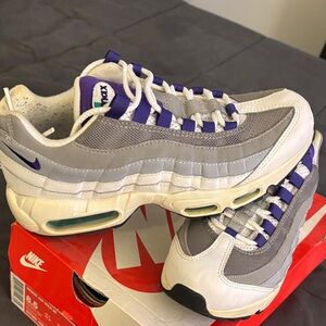 Nike Air Max in Gray, White, and Purple